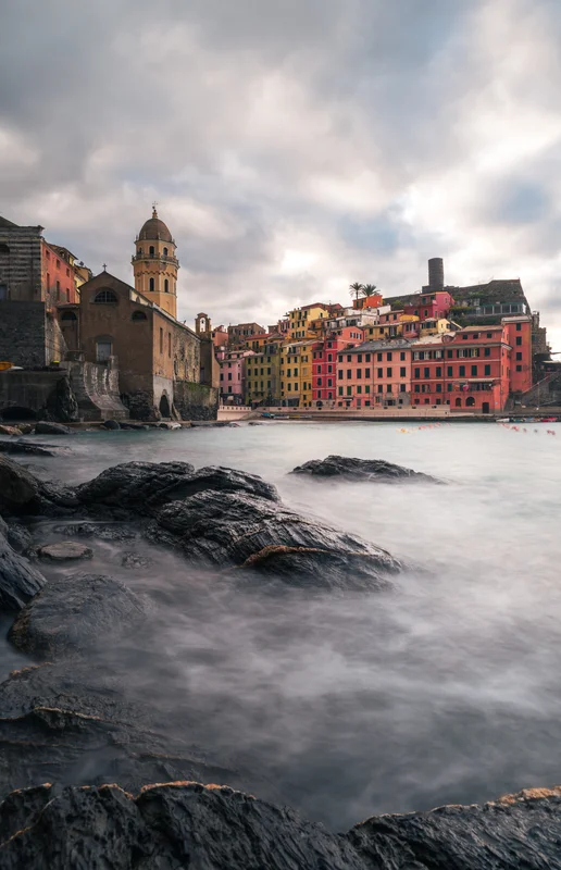 Vernazza Harbor in Winter