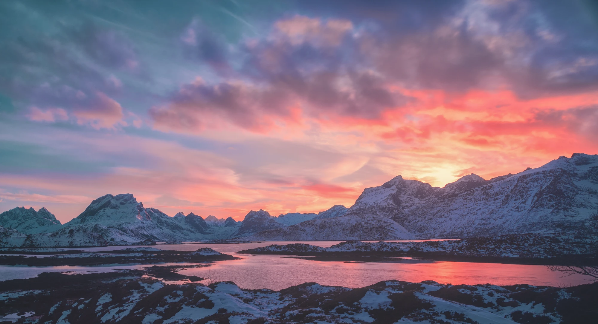 Pastel Winter Sunset