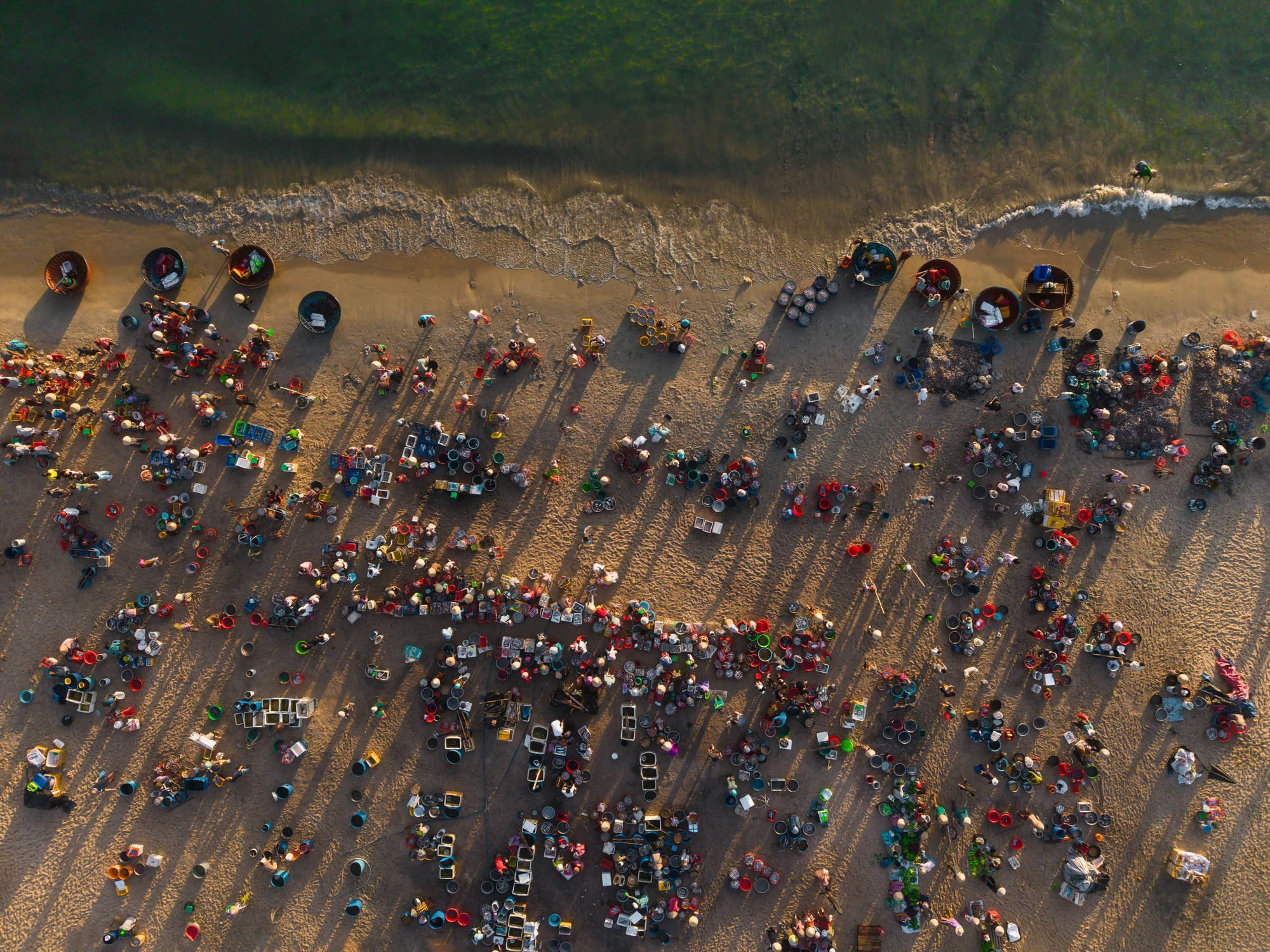 Morning Shadows at Mui Ne Fish Market