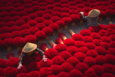 Incense Drying in Quang Phu Cau