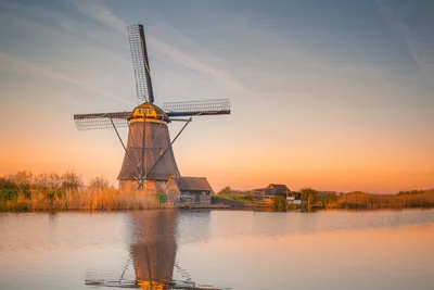 Kinderdijk Morning Reflection