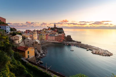 Vernazza Harbor at Dusk