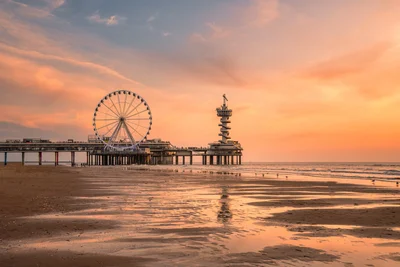 Scheveningen Pier at Sunset