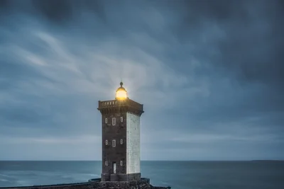 Kermorvan Lighthouse at Dusk