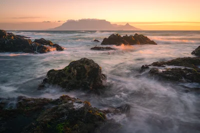 Table Mountain from Bloubergstrand