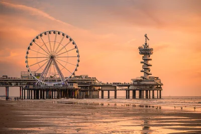 Scheveningen Pier at Sunset