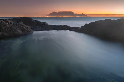 Twilight over Table Bay