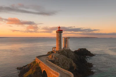 Petit Minou lighthouse on sunset