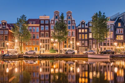 Illuminated Canal Row