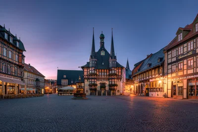 Wernigerode Town Hall at Twilight