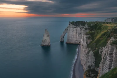 Étretat Cliffs at Sunset