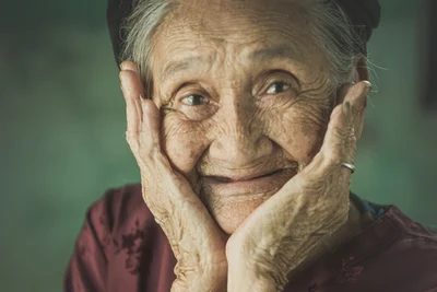 Gentle Smile of a Vietnamese Elder