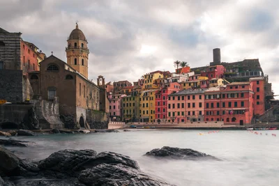 Vernazza Harbor in Winter