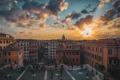 Roman Sunset from Trinità dei Monti
