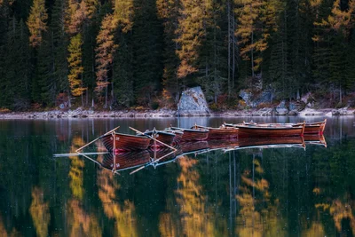 Autumn Mooring at Braies