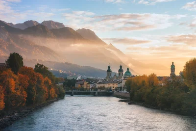 Autumn Sunrise Over Innsbruck