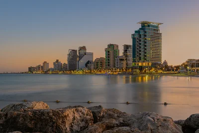 Tel Aviv Skyline at Dusk