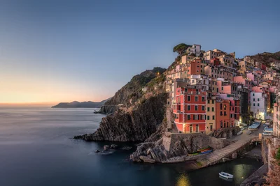 Riomaggiore Harbor at Twilight