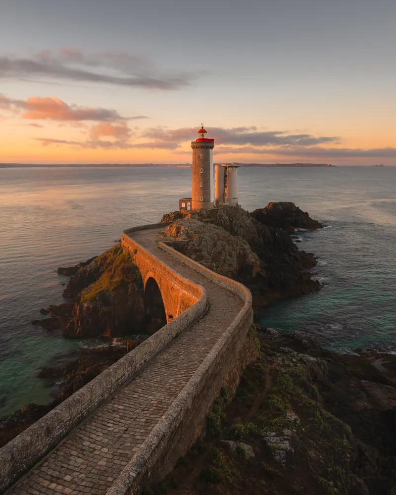 Petit Minou lighthouse on sunset