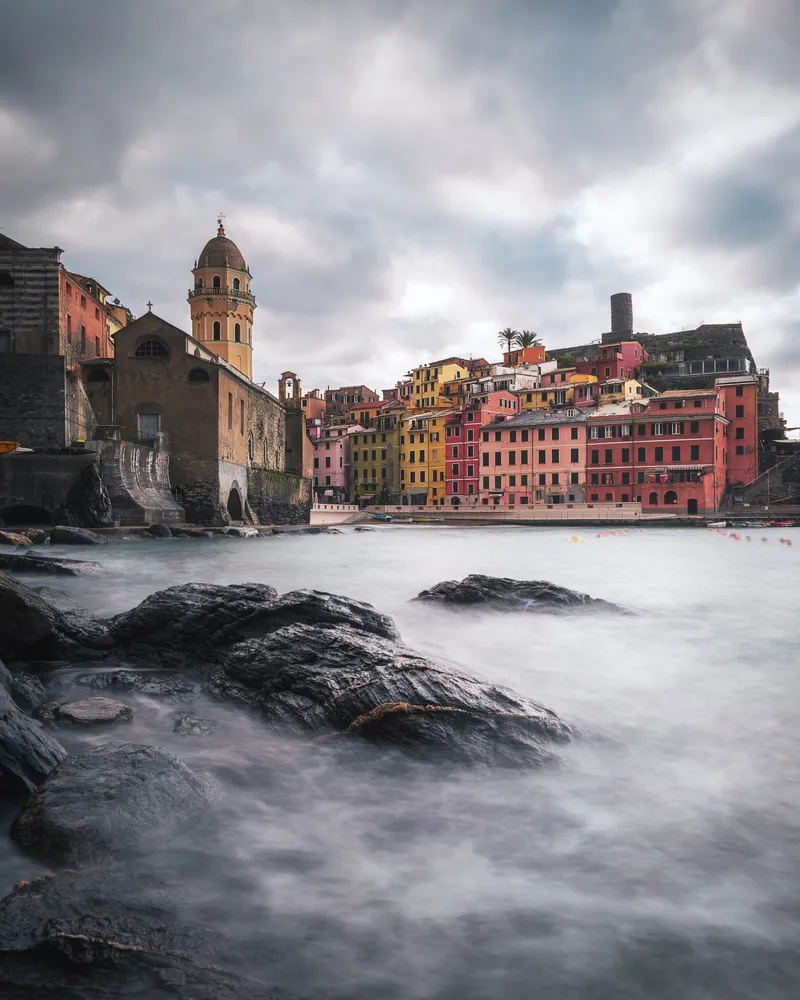 Winter Light in Vernazza Harbor