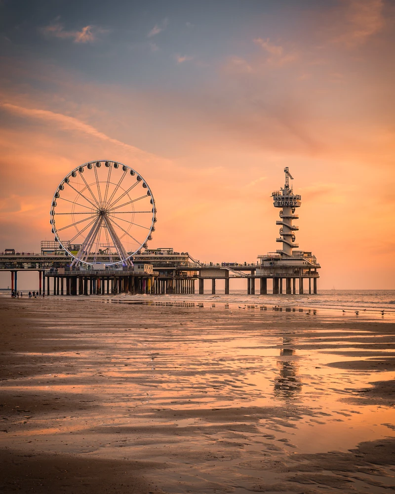 Scheveningen Pier at Sunset