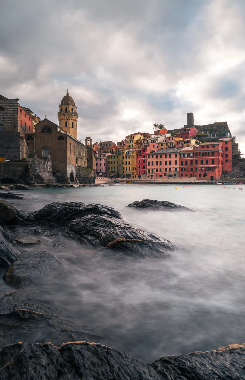 Vernazza Harbor in Winter