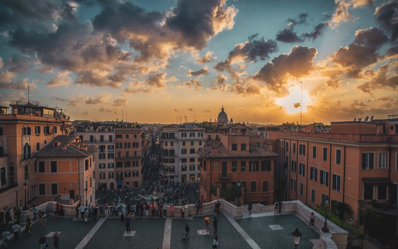 Roman Sunset from Trinità dei Monti