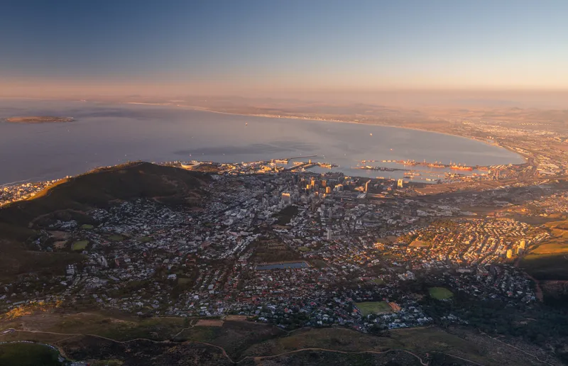 Cape Town City Bowl at Golden Hour