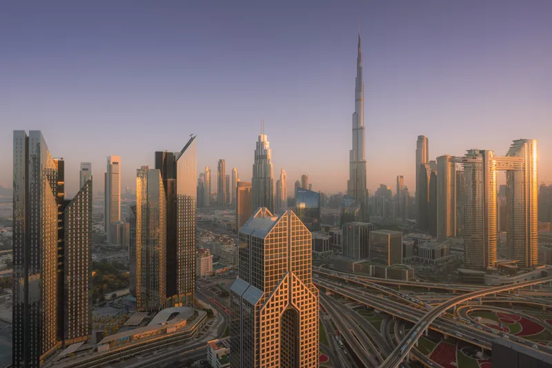 Dubai Skyline at Sunrise