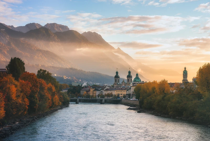Autumn Sunrise Over Innsbruck