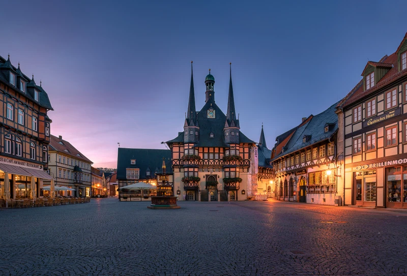 Wernigerode Town Hall at Twilight