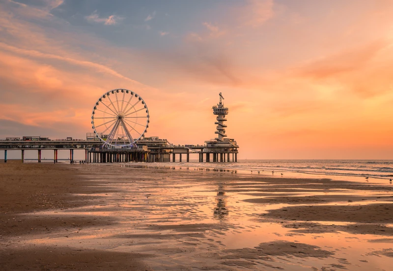 Scheveningen Pier at Sunset