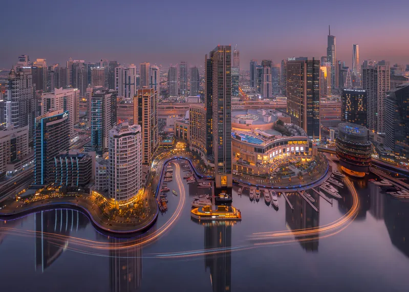 Dubai Marina at Twilight