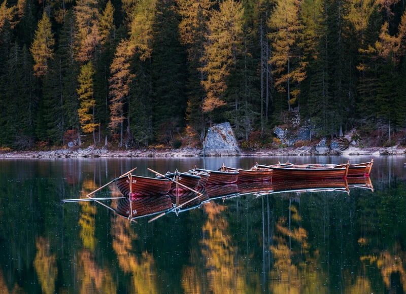 Autumn Mooring at Braies