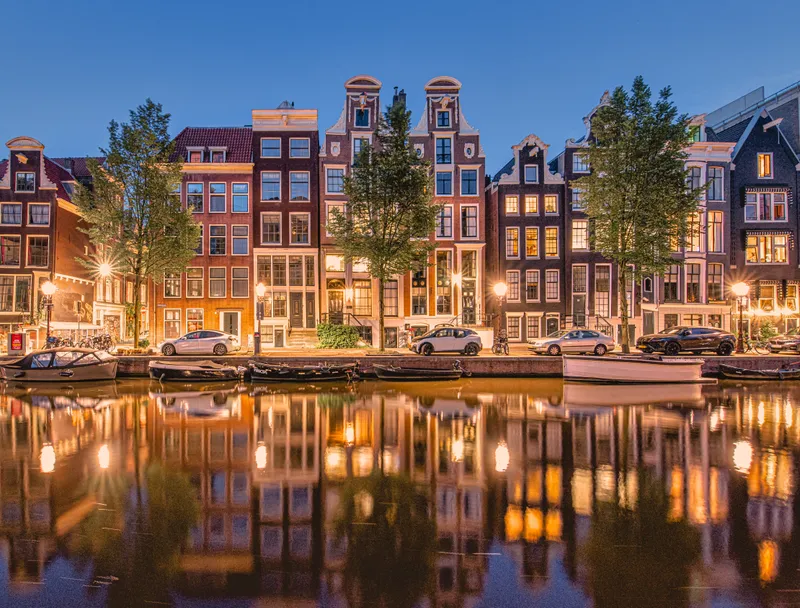Illuminated Canal Row