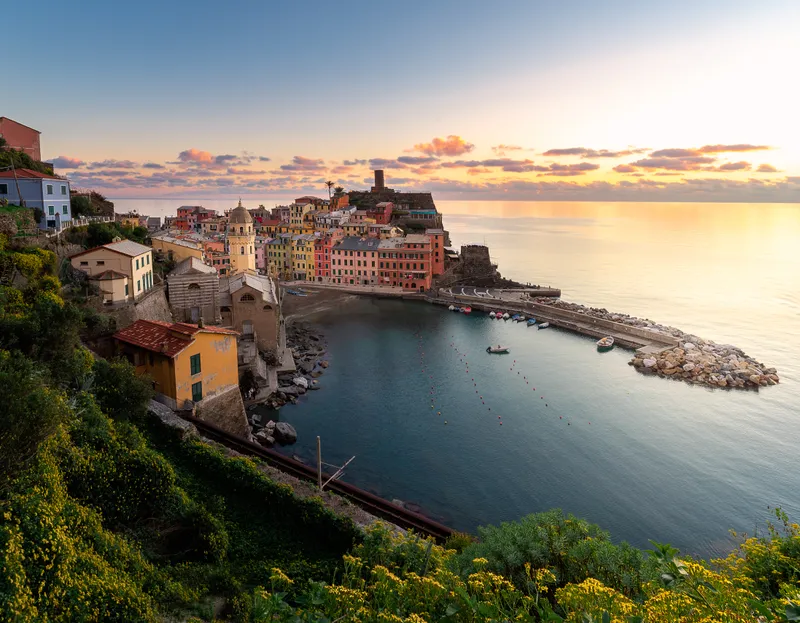 Vernazza Harbor at Dusk