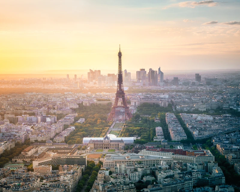 Paris Skyline at Sunset
